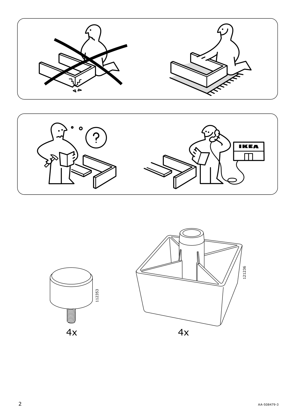 Assembly instructions for IKEA Kivik ottoman grann bomstad black | Page 2 - IKEA KIVIK ottoman 005.195.06