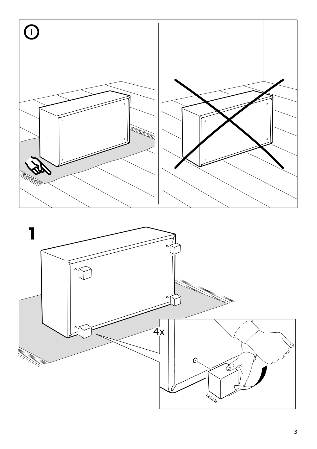 Assembly instructions for IKEA Kivik ottoman grann bomstad black | Page 3 - IKEA KIVIK ottoman 005.195.06