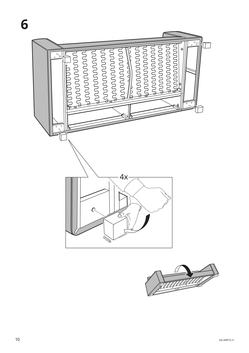 Assembly instructions for IKEA Kivik sofa cover hillared dark blue | Page 10 - IKEA KIVIK sofa cover 003.488.78