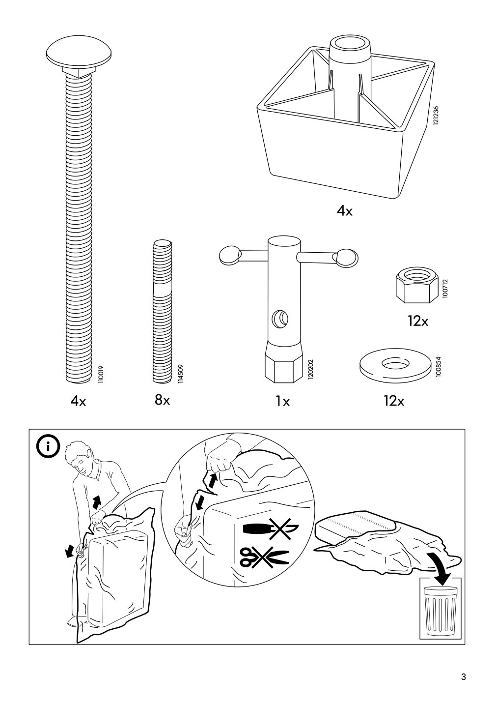 Assembly instructions for IKEA Kivik sofa grann bomstad black | Page 3 - IKEA KIVIK sofa 005.195.25