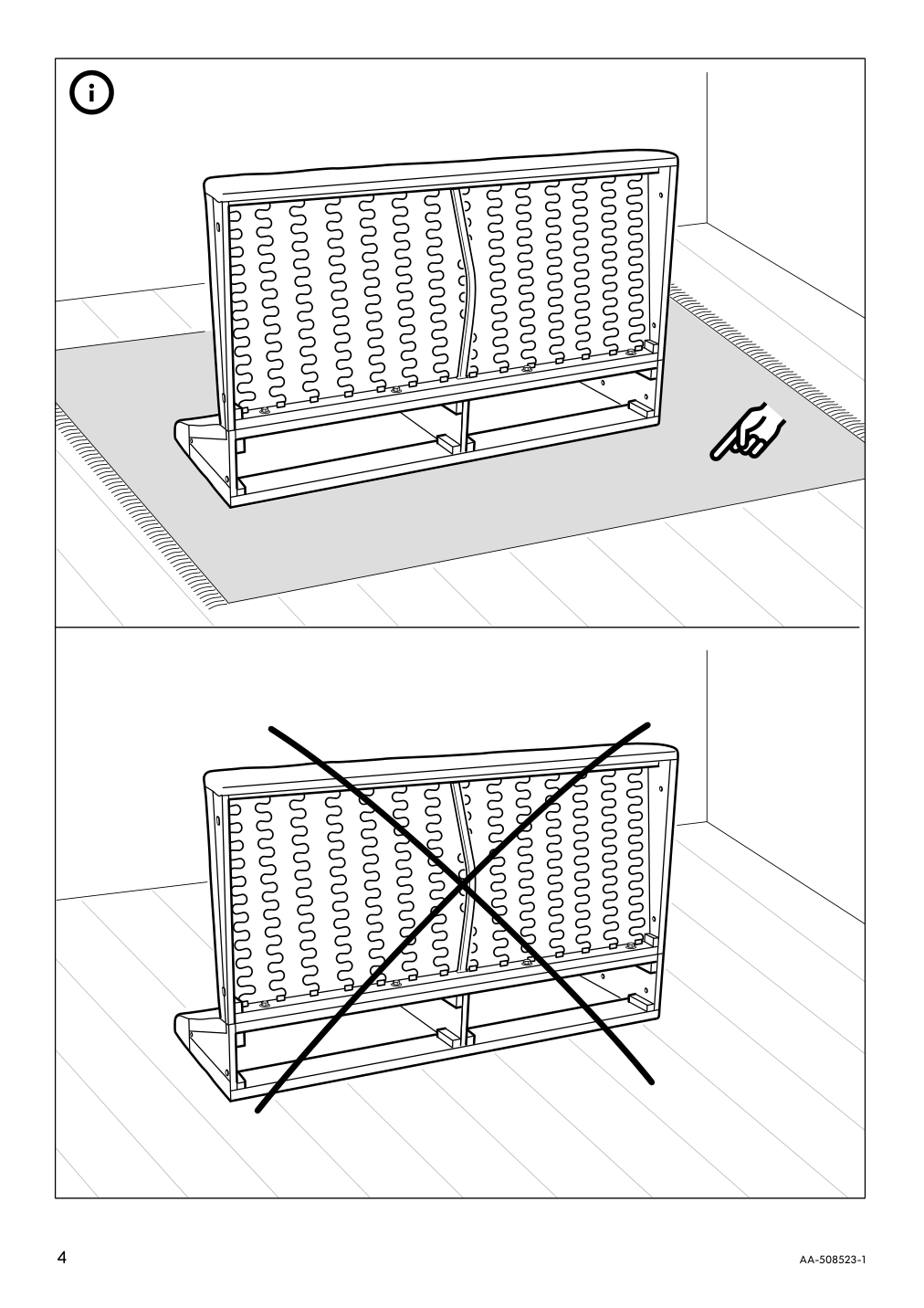 Assembly instructions for IKEA Kivik sofa grann bomstad black | Page 4 - IKEA KIVIK sofa 005.195.25