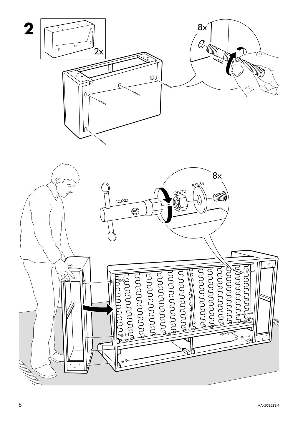 Assembly instructions for IKEA Kivik loveseat grann bomstad black | Page 6 - IKEA KIVIK sofa 894.431.84