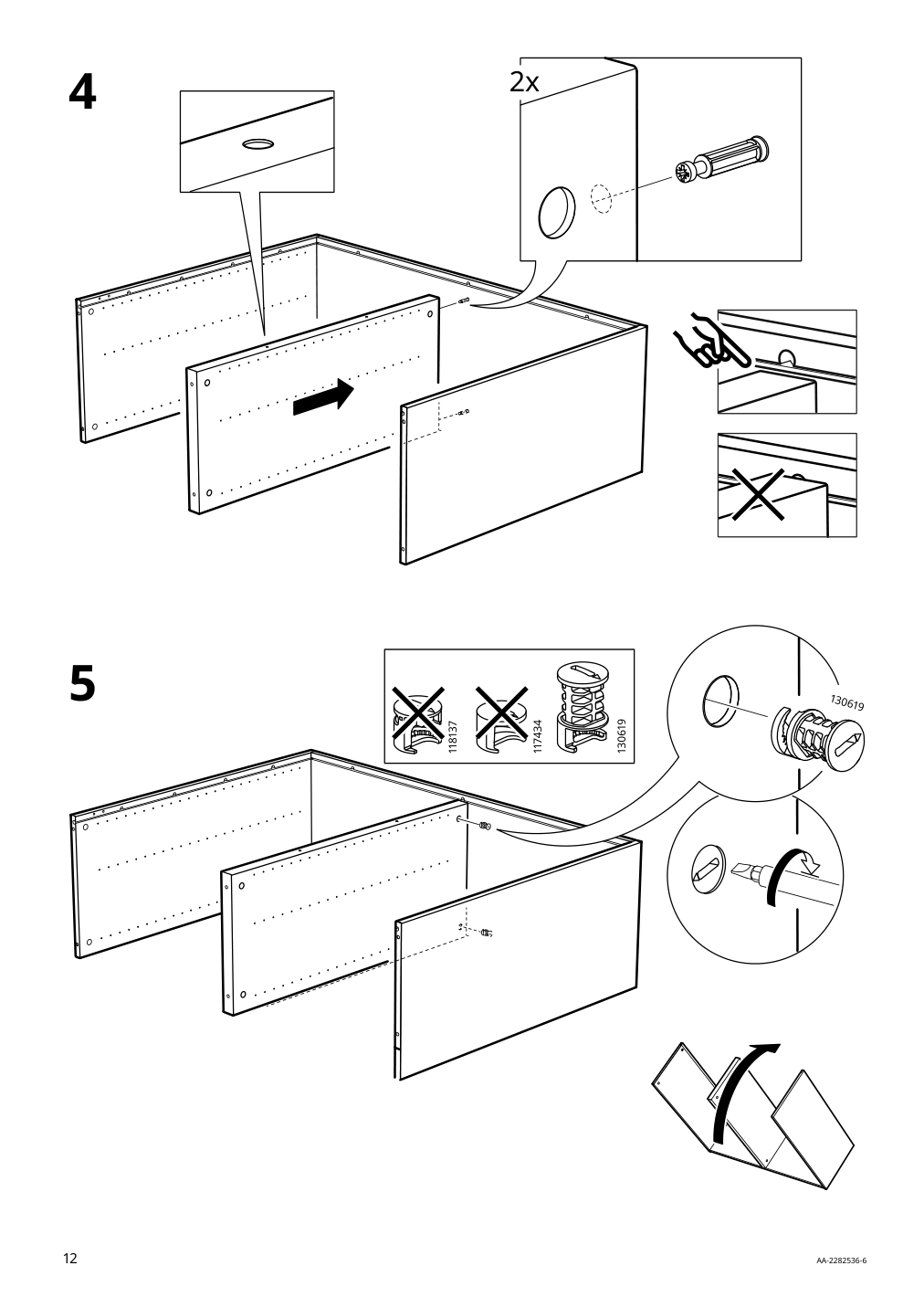 Assembly instructions for IKEA Klackenaes sideboard black oak veneer brown stained | Page 12 - IKEA KLACKENÄS sideboard 905.067.50