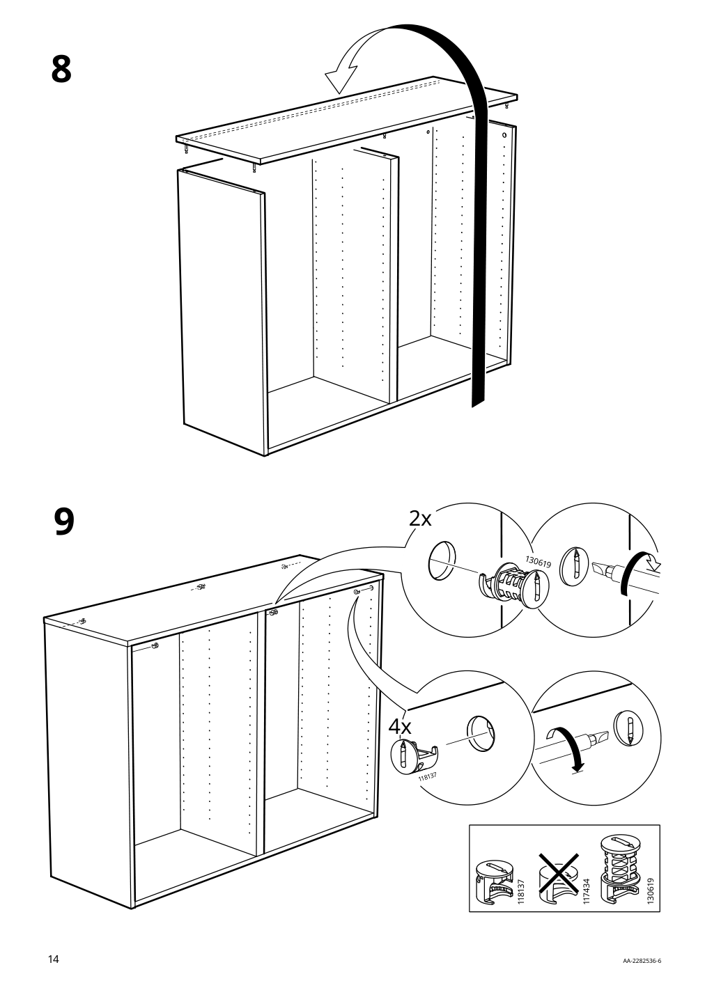 Assembly instructions for IKEA Klackenaes sideboard black oak veneer brown stained | Page 14 - IKEA KLACKENÄS sideboard 905.067.50