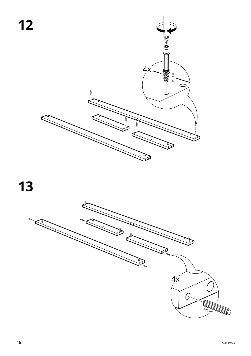 Assembly instructions for IKEA Klackenaes sideboard black oak veneer brown stained | Page 16 - IKEA KLACKENÄS sideboard 905.067.50