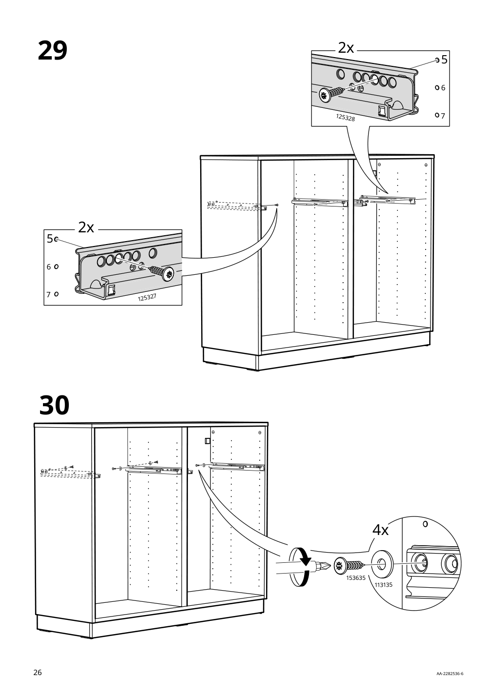 Assembly instructions for IKEA Klackenaes sideboard black oak veneer brown stained | Page 26 - IKEA KLACKENÄS sideboard 905.067.50