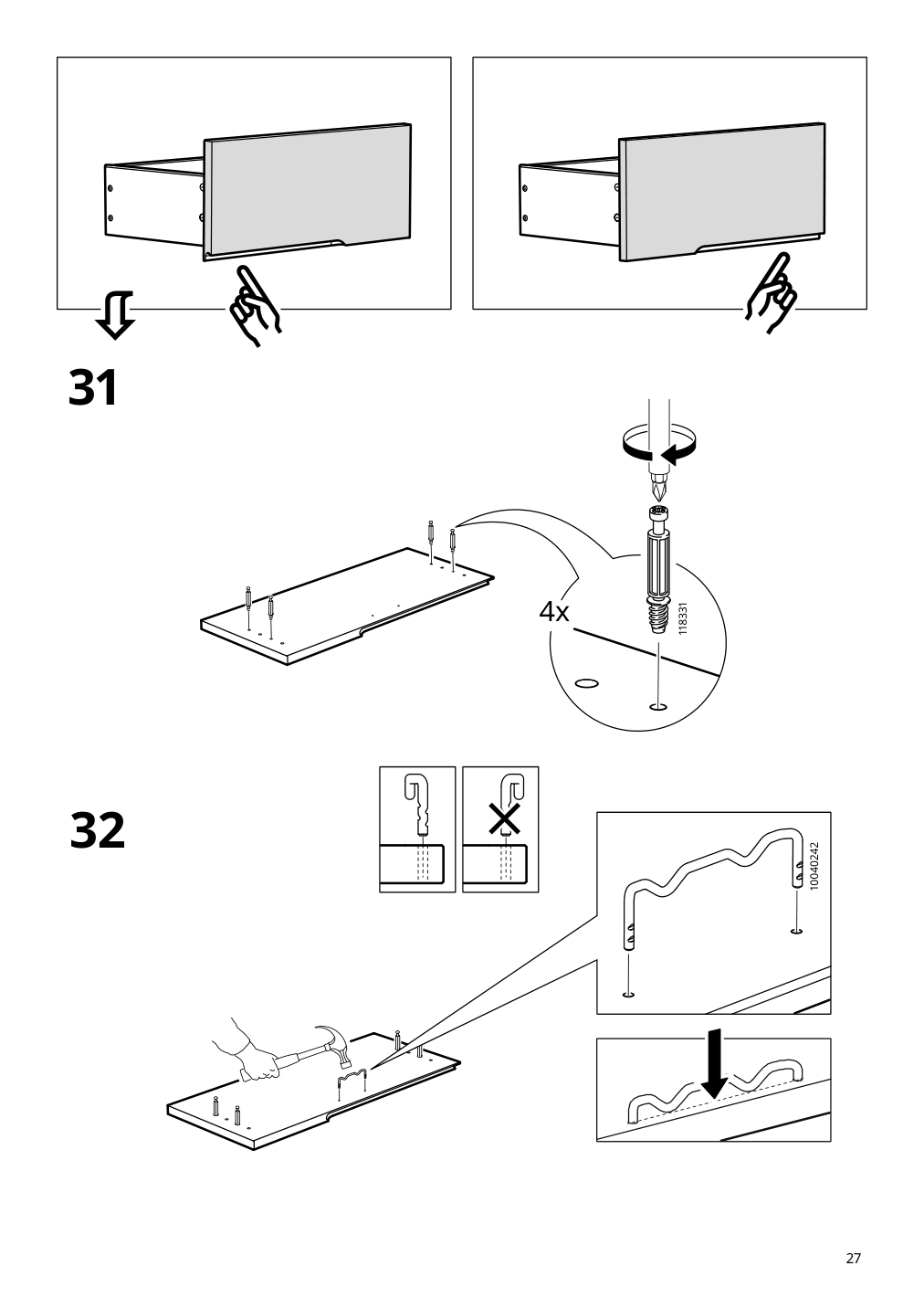 Assembly instructions for IKEA Klackenaes sideboard black oak veneer brown stained | Page 27 - IKEA KLACKENÄS sideboard 905.067.50