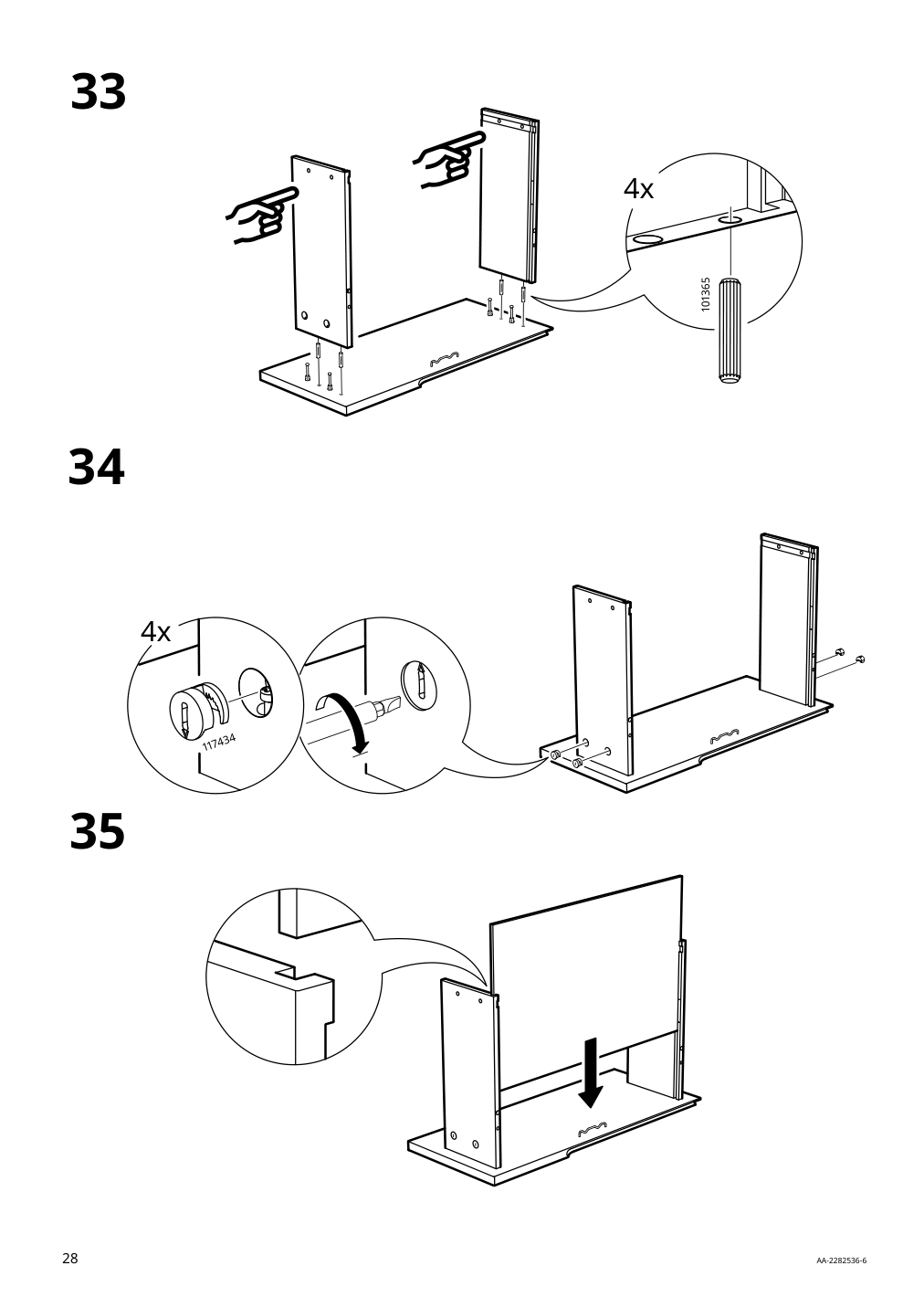 Assembly instructions for IKEA Klackenaes sideboard black oak veneer brown stained | Page 28 - IKEA KLACKENÄS sideboard 905.067.50