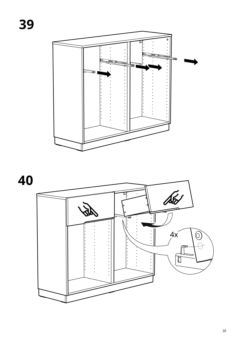 Assembly instructions for IKEA Klackenaes sideboard black oak veneer brown stained | Page 31 - IKEA KLACKENÄS sideboard 905.067.50