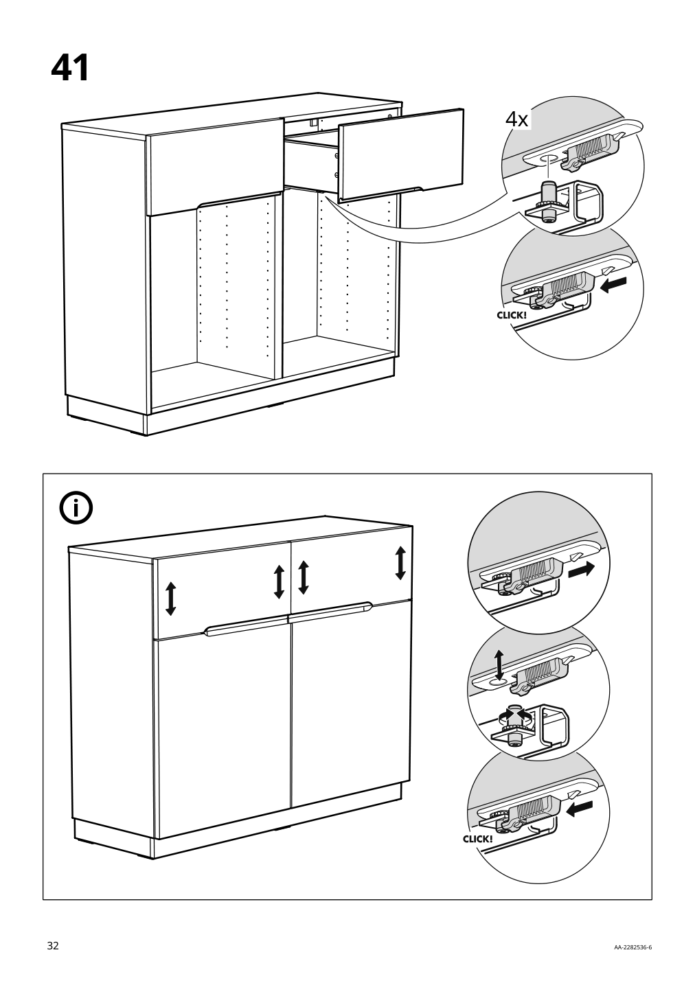 Assembly instructions for IKEA Klackenaes sideboard black oak veneer brown stained | Page 32 - IKEA KLACKENÄS sideboard 905.067.50