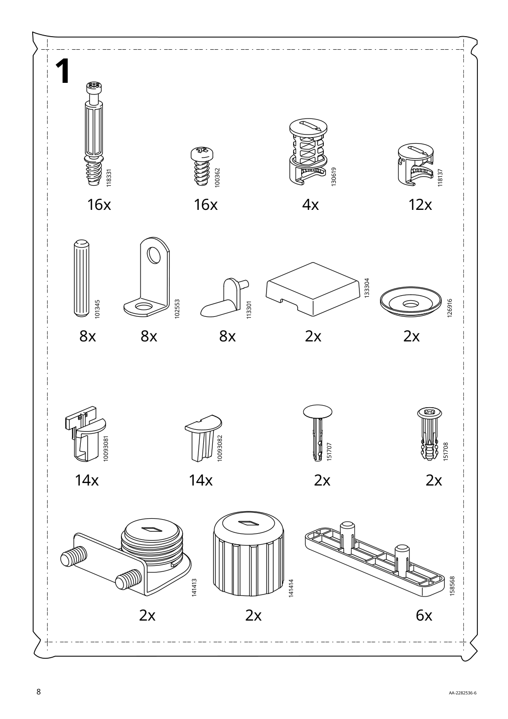 Assembly instructions for IKEA Klackenaes sideboard black oak veneer brown stained | Page 8 - IKEA KLACKENÄS sideboard 905.067.50