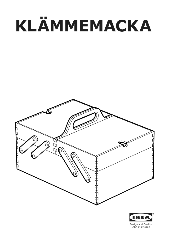 Assembly instructions for IKEA Klaemmemacka desk organizer natural plywood | Page 1 - IKEA KLÄMMEMACKA desk organizer 504.288.15