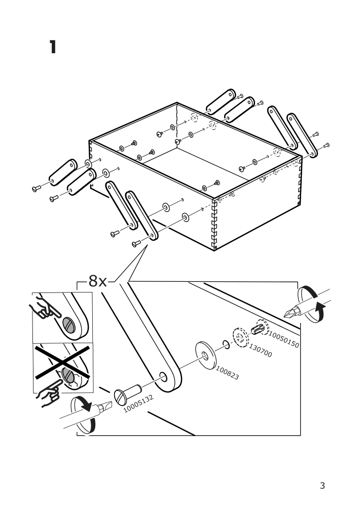 Assembly instructions for IKEA Klaemmemacka desk organizer natural plywood | Page 3 - IKEA KLÄMMEMACKA desk organizer 504.288.15