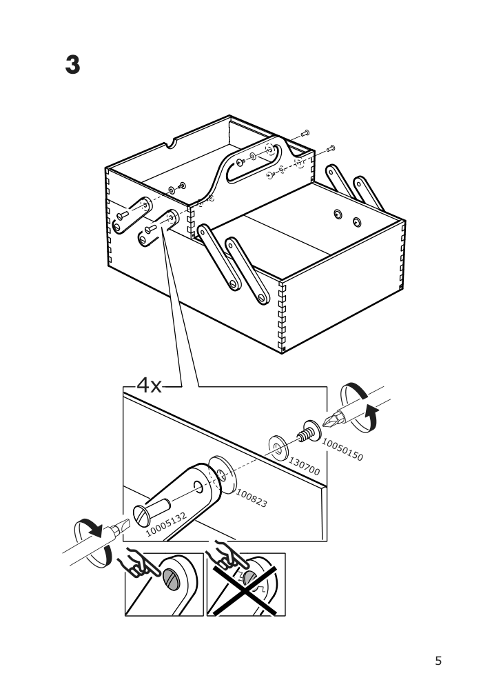 Assembly instructions for IKEA Klaemmemacka desk organizer natural plywood | Page 5 - IKEA KLÄMMEMACKA desk organizer 504.288.15