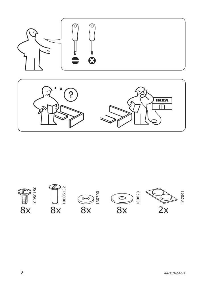 Assembly instructions for IKEA Klaemmemacka letter tray natural plywood | Page 2 - IKEA KLÄMMEMACKA letter tray 504.288.20