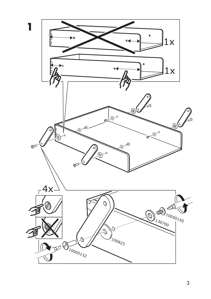 Assembly instructions for IKEA Klaemmemacka letter tray natural plywood | Page 3 - IKEA KLÄMMEMACKA letter tray 504.288.20