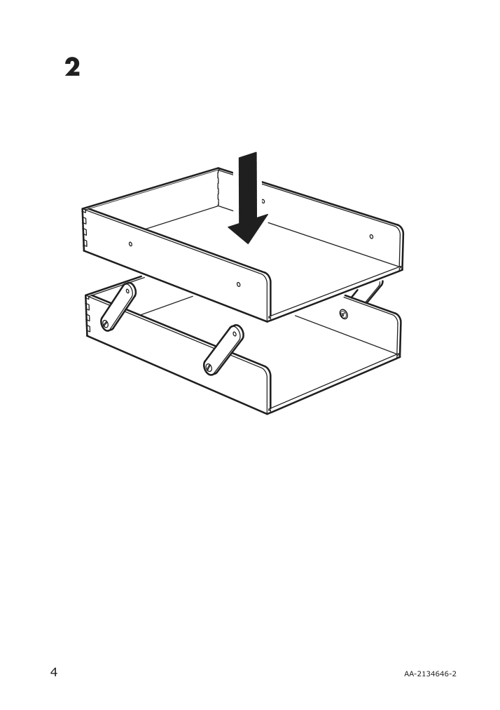 Assembly instructions for IKEA Klaemmemacka letter tray natural plywood | Page 4 - IKEA KLÄMMEMACKA letter tray 504.288.20