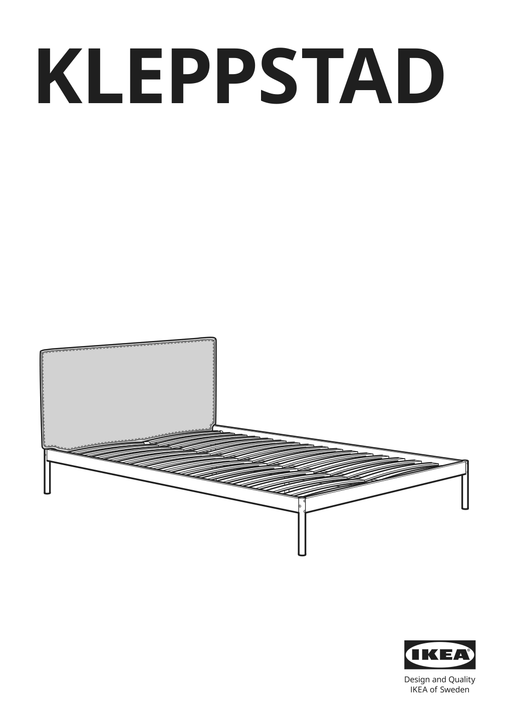 Assembly instructions for IKEA Kleppstad bed frame white vissle beige | Page 1 - IKEA KLEPPSTAD bed frame 104.926.72