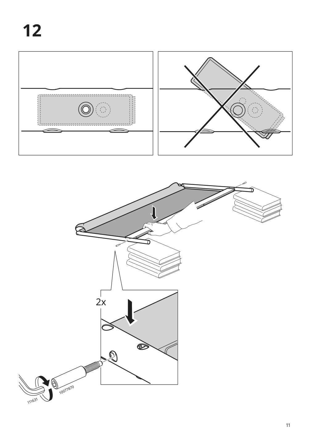 Assembly instructions for IKEA Kleppstad bed frame white vissle beige | Page 11 - IKEA KLEPPSTAD bed frame 104.926.72