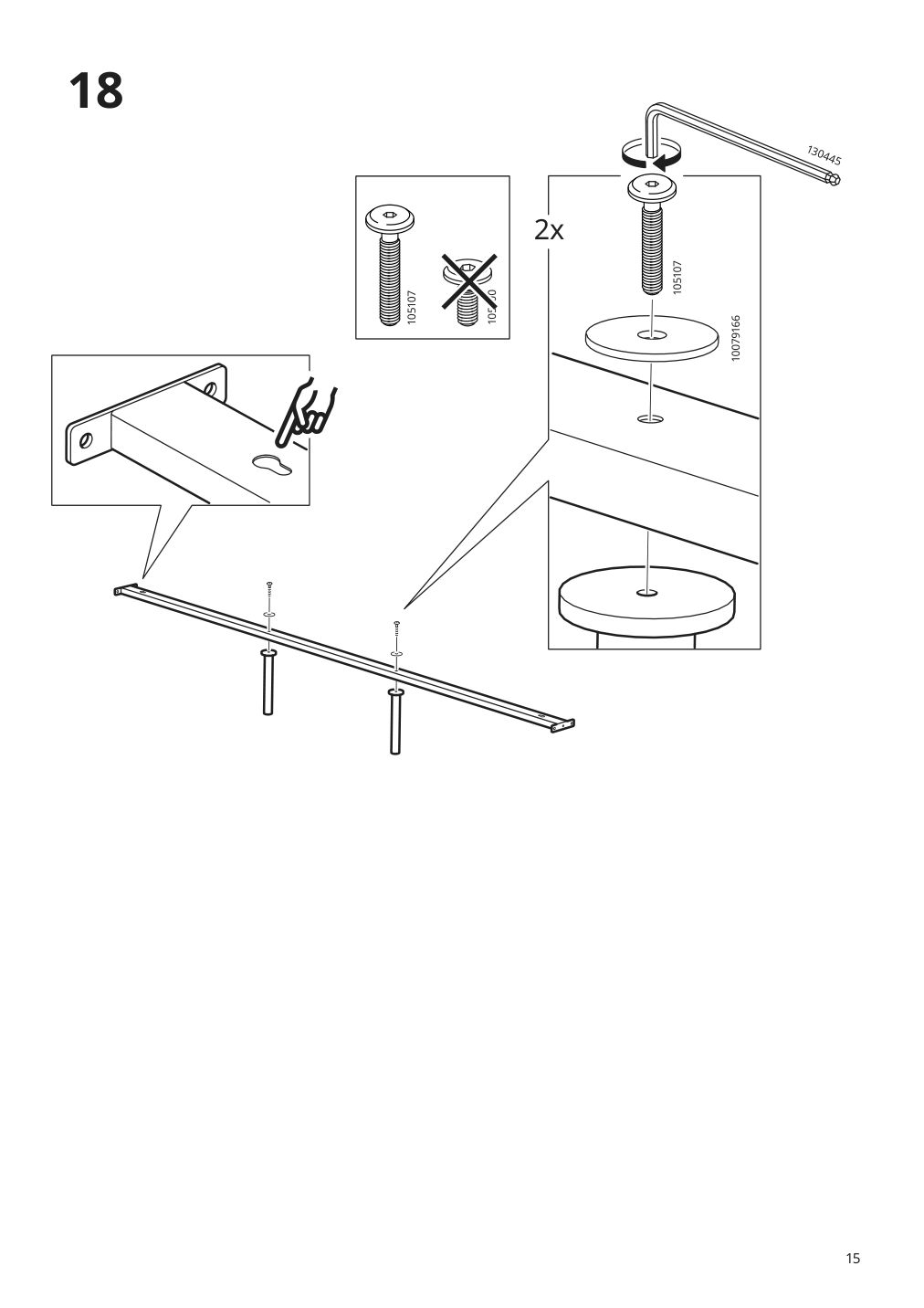 Assembly instructions for IKEA Kleppstad bed frame white vissle beige | Page 15 - IKEA KLEPPSTAD bed frame 104.926.72