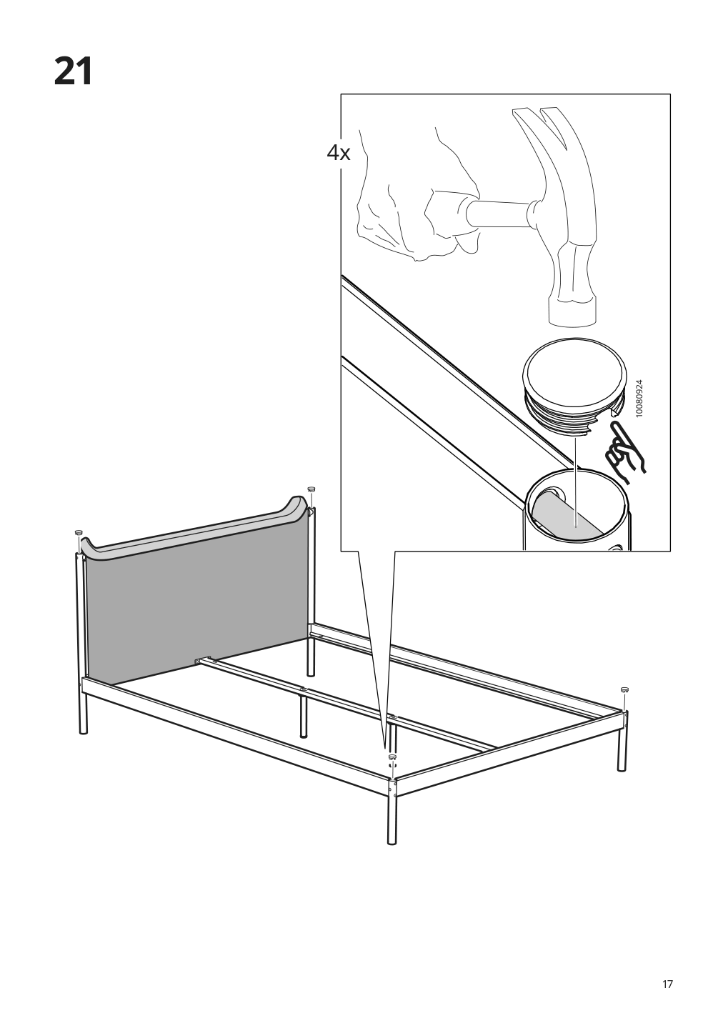 Assembly instructions for IKEA Kleppstad bed frame white vissle beige | Page 17 - IKEA KLEPPSTAD bed frame 104.926.72