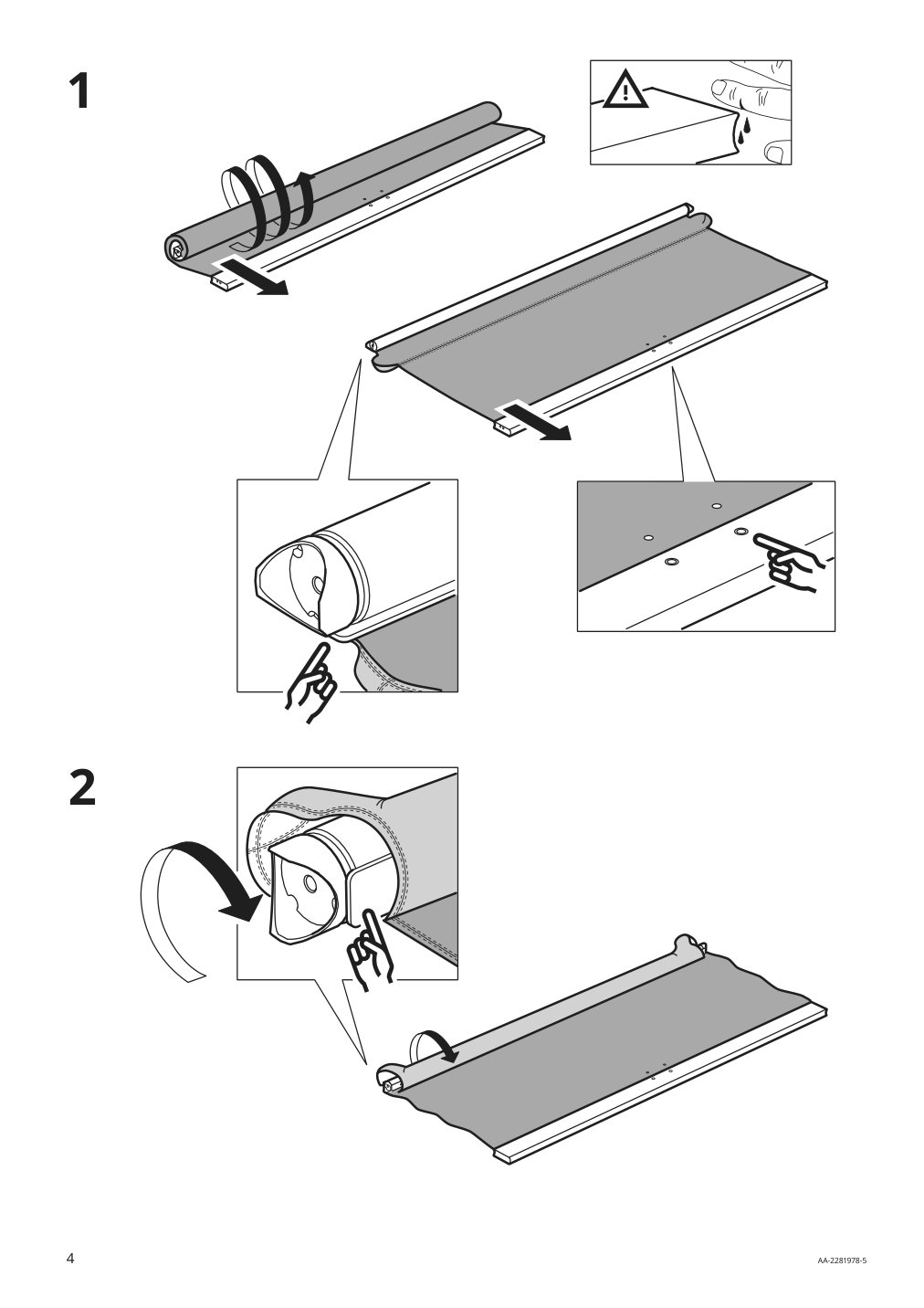 Assembly instructions for IKEA Kleppstad bed frame white vissle beige | Page 4 - IKEA KLEPPSTAD bed frame 104.926.72