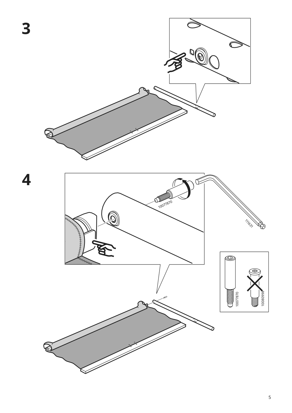 Assembly instructions for IKEA Kleppstad bed frame white vissle beige | Page 5 - IKEA KLEPPSTAD bed frame 104.926.72