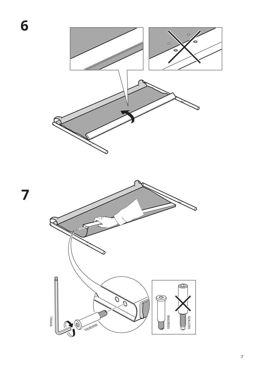 Assembly instructions for IKEA Kleppstad bed frame white vissle beige | Page 7 - IKEA KLEPPSTAD bed frame 104.926.72