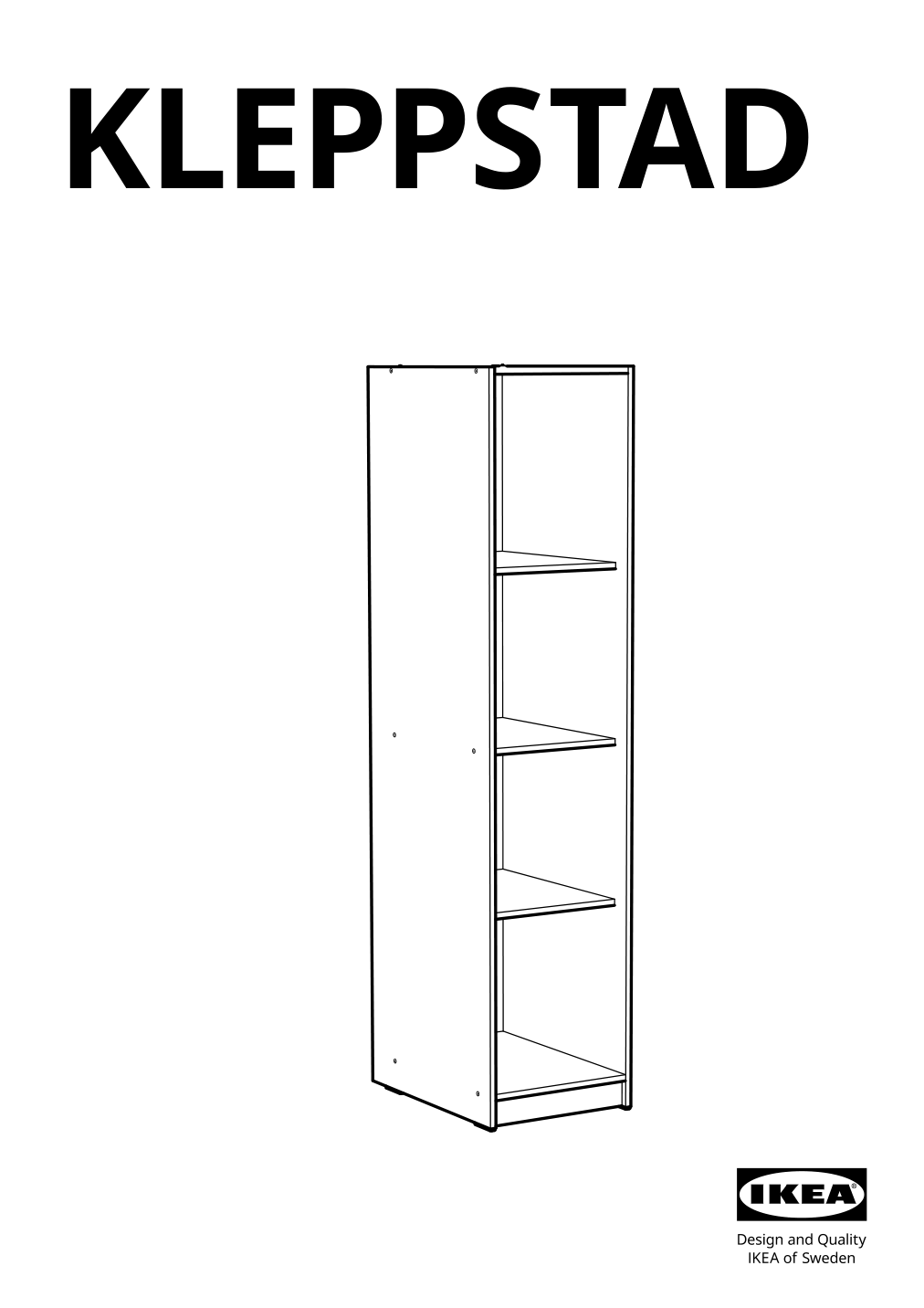 Assembly instructions for IKEA Kleppstad open wardrobe white | Page 1 - IKEA KLEPPSTAD open wardrobe 804.417.64