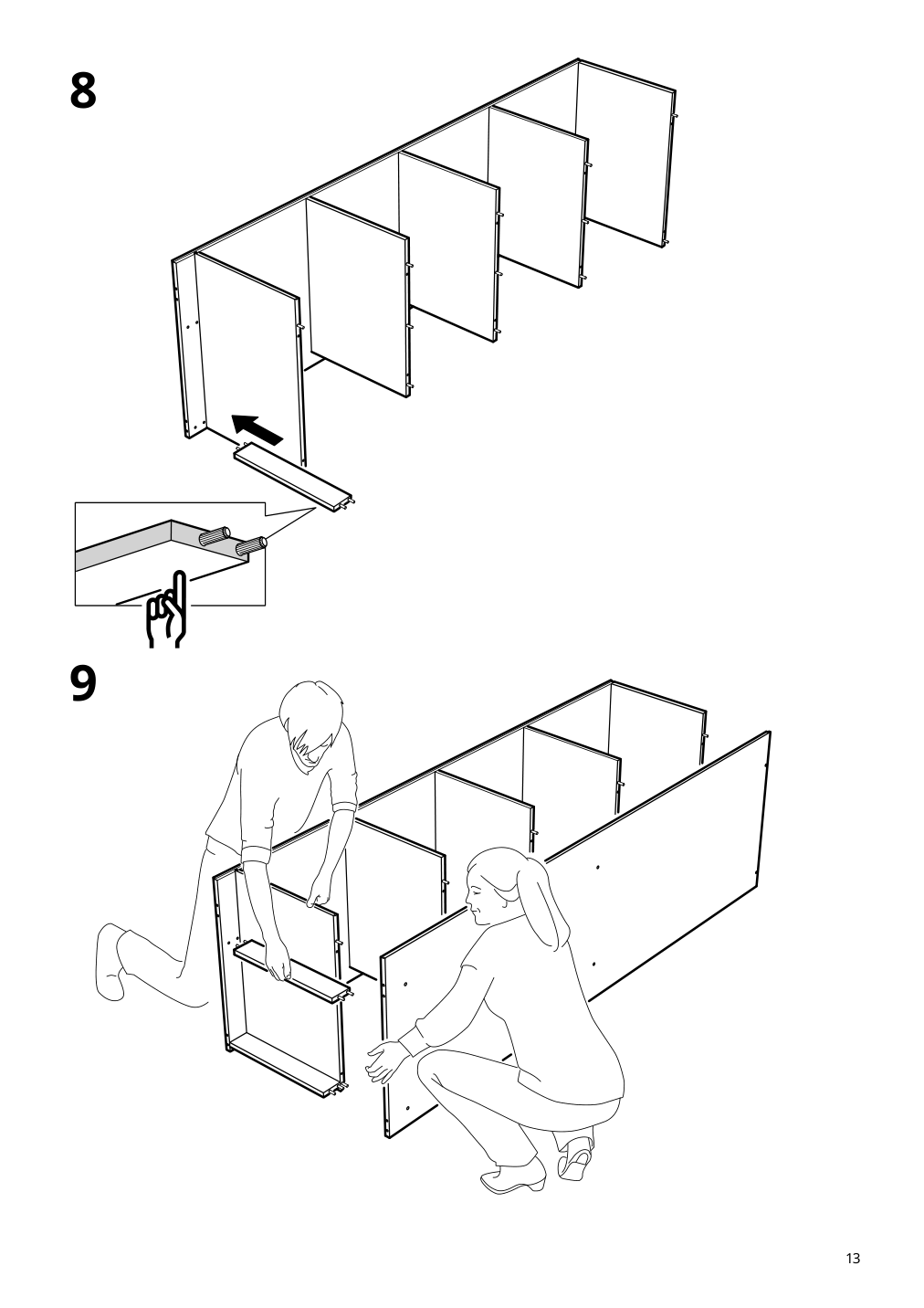 Assembly instructions for IKEA Kleppstad open wardrobe white | Page 13 - IKEA KLEPPSTAD open wardrobe 804.417.64