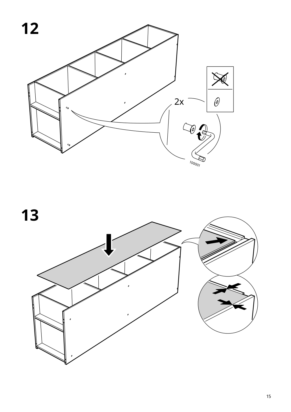 Assembly instructions for IKEA Kleppstad open wardrobe white | Page 15 - IKEA KLEPPSTAD open wardrobe 804.417.64