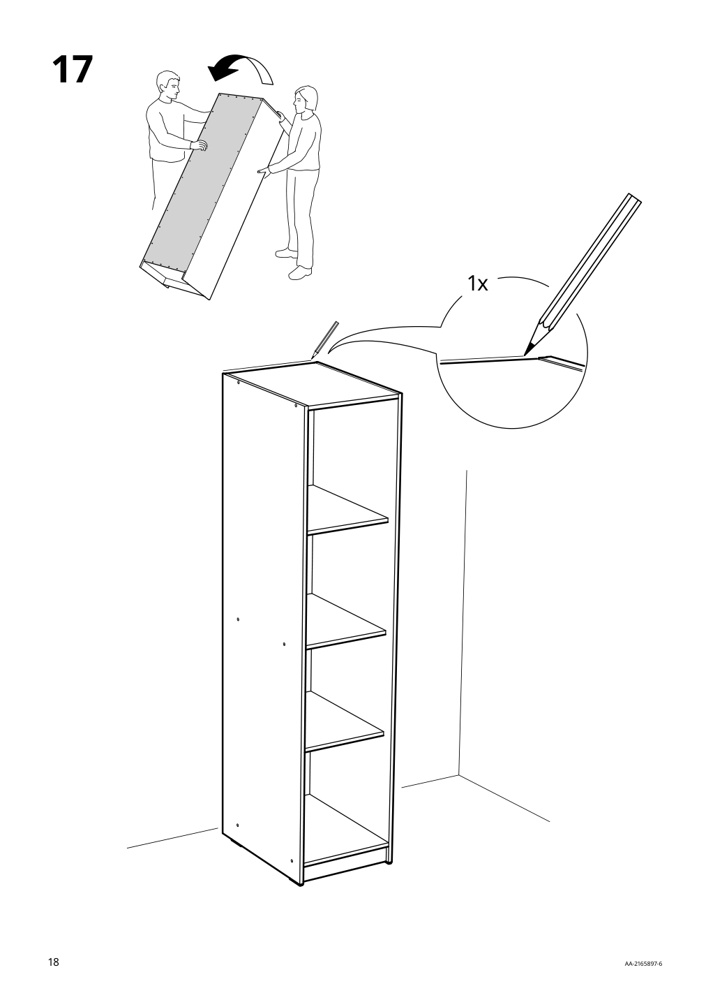 Assembly instructions for IKEA Kleppstad open wardrobe white | Page 18 - IKEA KLEPPSTAD open wardrobe 804.417.64