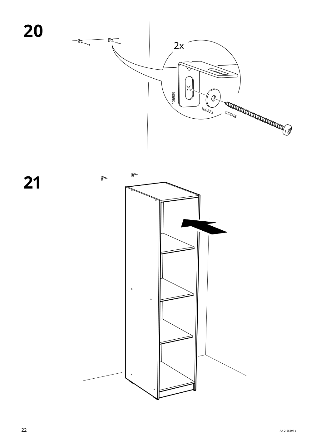 Assembly instructions for IKEA Kleppstad open wardrobe white | Page 22 - IKEA KLEPPSTAD open wardrobe 804.417.64