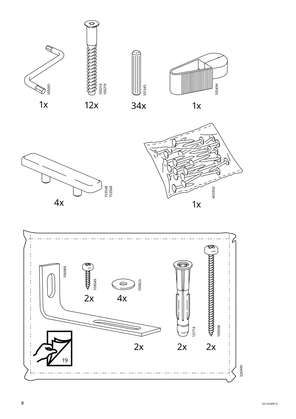 Assembly instructions for IKEA Kleppstad open wardrobe white | Page 8 - IKEA KLEPPSTAD open wardrobe 804.417.64