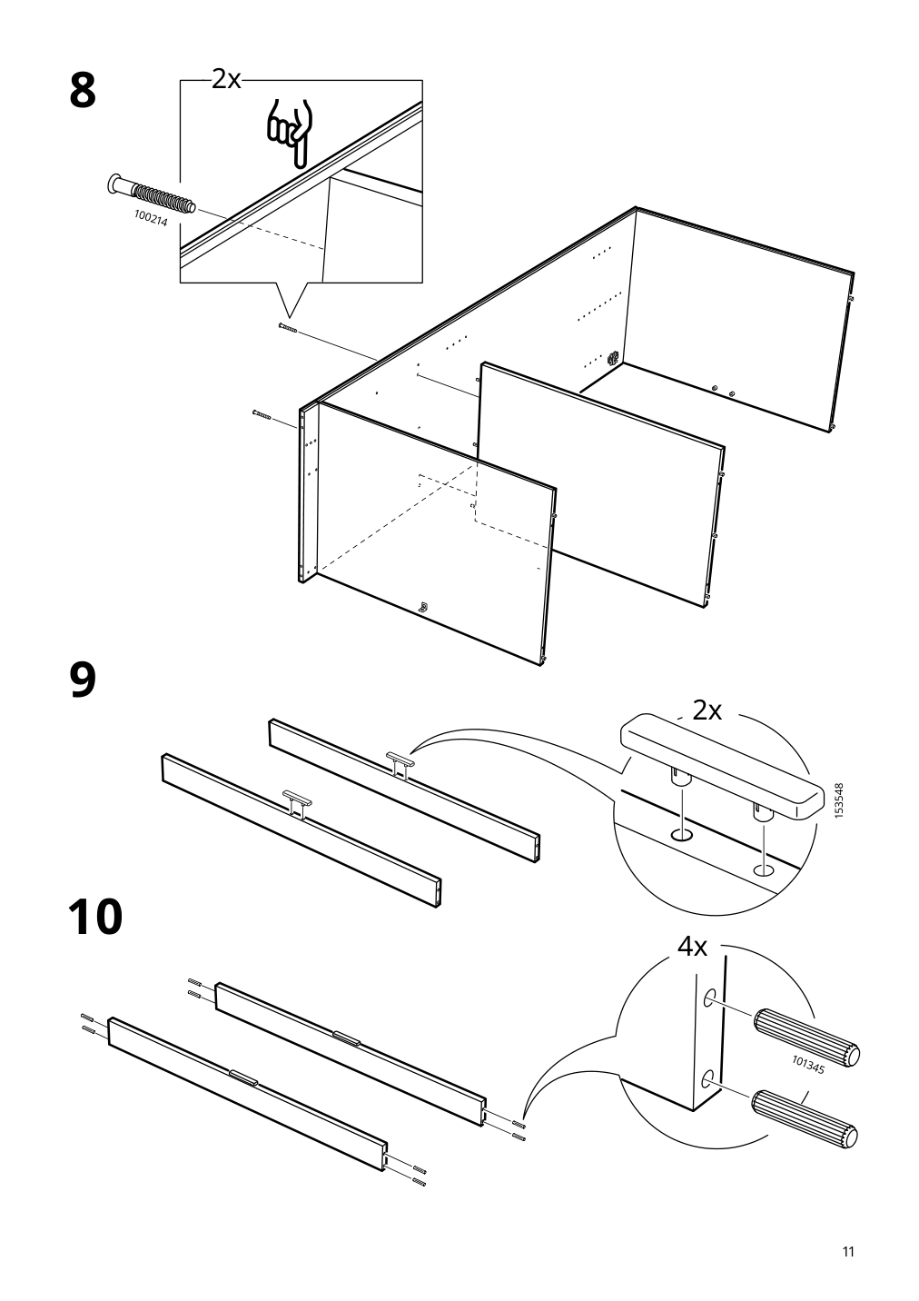 Assembly instructions for IKEA Kleppstad wardrobe with 2 doors white | Page 11 - IKEA KLEPPSTAD wardrobe with 2 doors 804.372.34