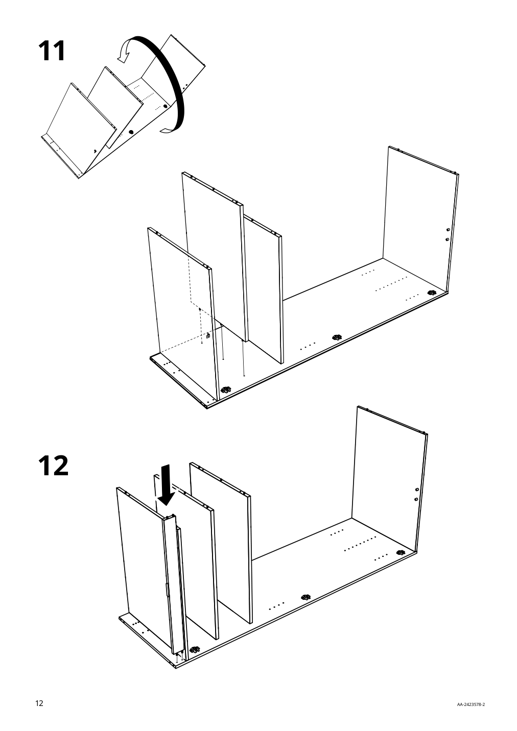 Assembly instructions for IKEA Kleppstad wardrobe with 2 doors white | Page 12 - IKEA KLEPPSTAD wardrobe with 2 doors 804.372.34