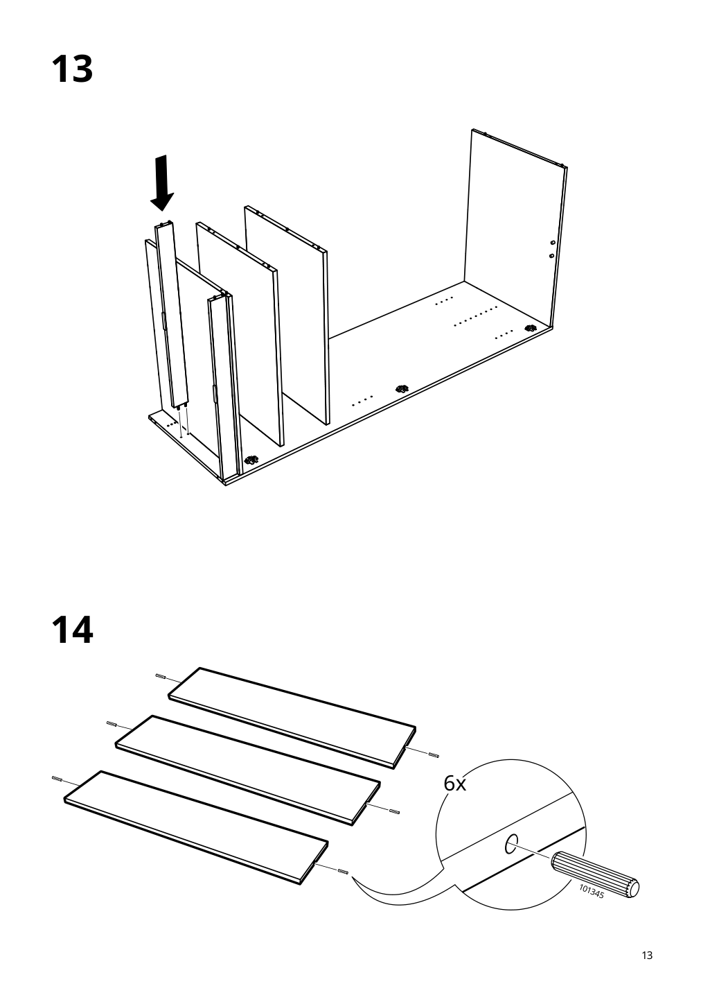 Assembly instructions for IKEA Kleppstad wardrobe with 2 doors white | Page 13 - IKEA KLEPPSTAD wardrobe with 2 doors 804.372.34