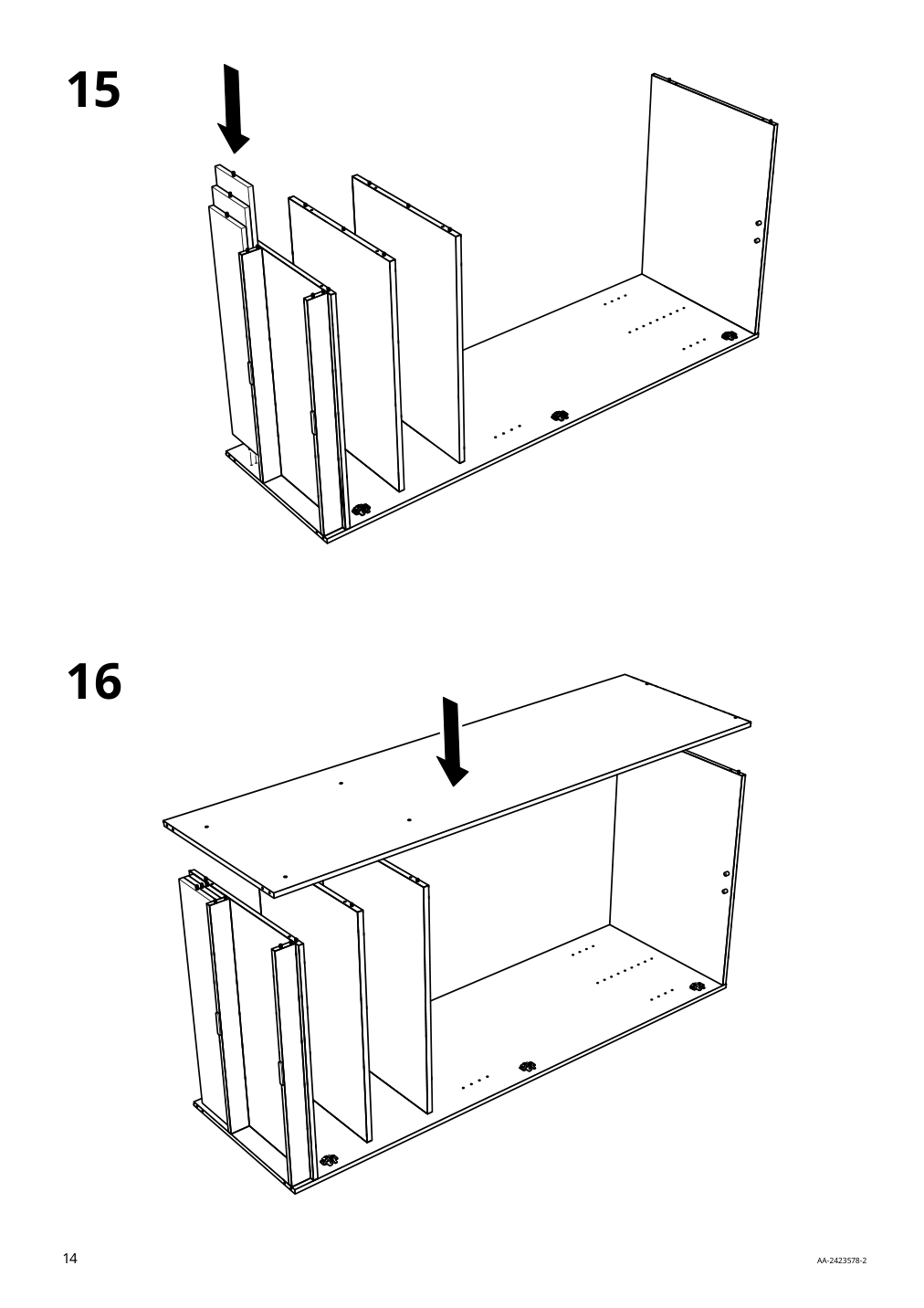 Assembly instructions for IKEA Kleppstad wardrobe with 2 doors white | Page 14 - IKEA KLEPPSTAD wardrobe with 2 doors 804.372.34