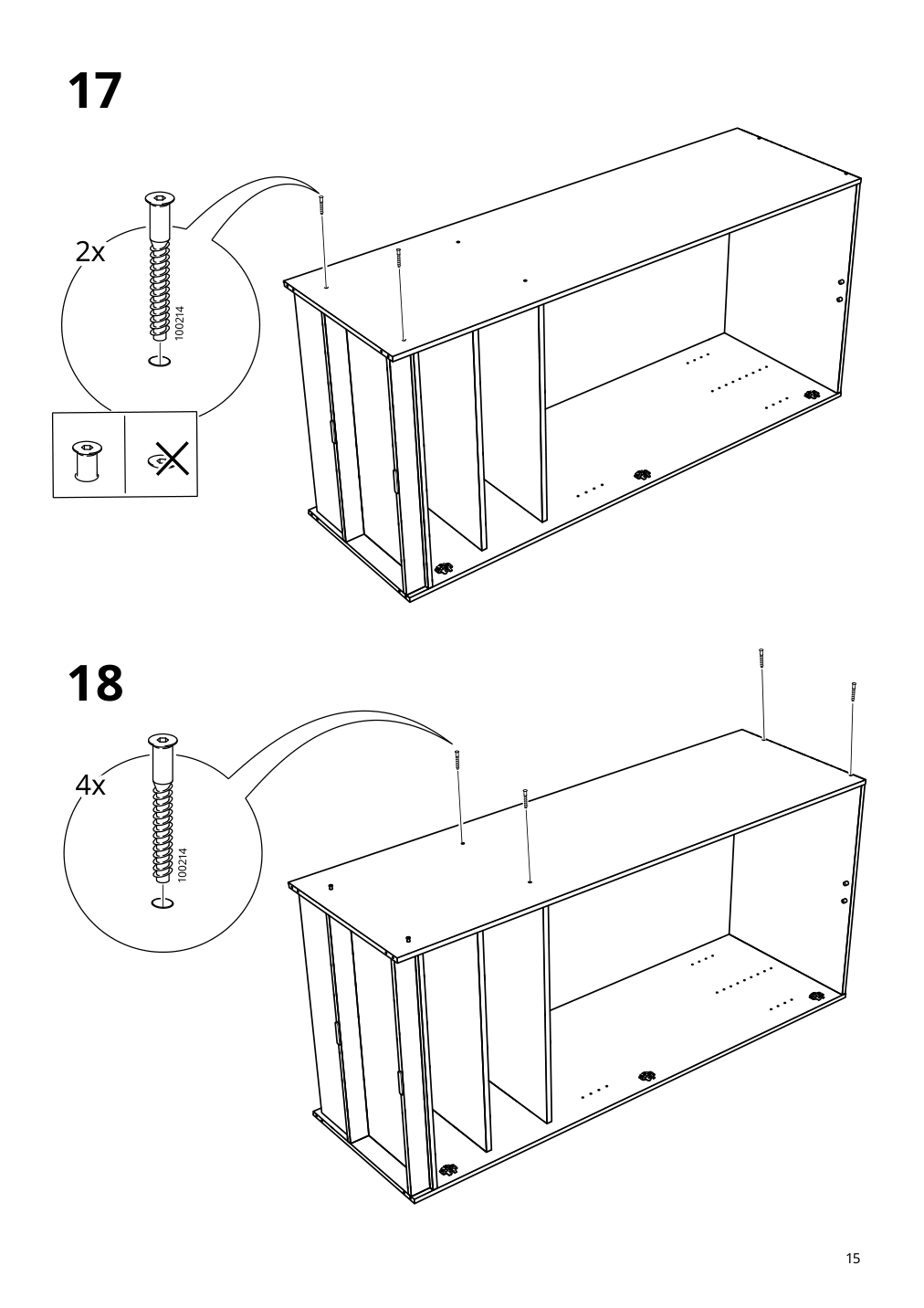 Assembly instructions for IKEA Kleppstad wardrobe with 2 doors white | Page 15 - IKEA KLEPPSTAD wardrobe with 2 doors 804.372.34