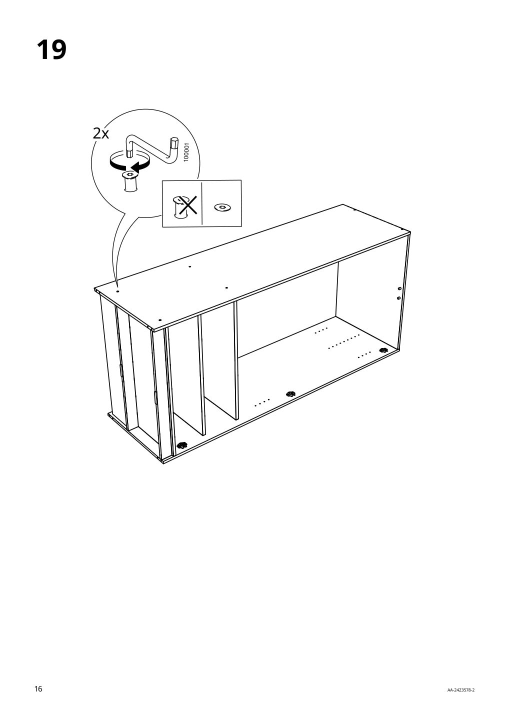 Assembly instructions for IKEA Kleppstad wardrobe with 2 doors white | Page 16 - IKEA KLEPPSTAD wardrobe with 2 doors 804.372.34