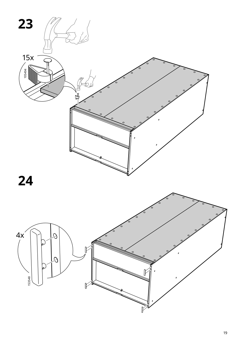 Assembly instructions for IKEA Kleppstad wardrobe with 2 doors white | Page 19 - IKEA KLEPPSTAD wardrobe with 2 doors 804.372.34