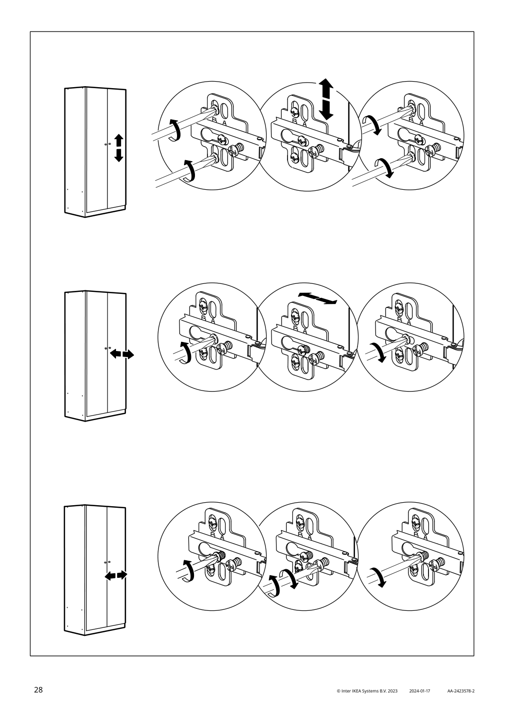 Assembly instructions for IKEA Kleppstad wardrobe with 2 doors white | Page 28 - IKEA KLEPPSTAD wardrobe with 2 doors 804.372.34