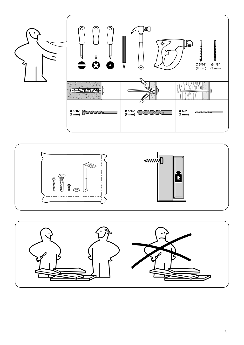 Assembly instructions for IKEA Kleppstad wardrobe with 2 doors white | Page 3 - IKEA KLEPPSTAD wardrobe with 2 doors 804.372.34