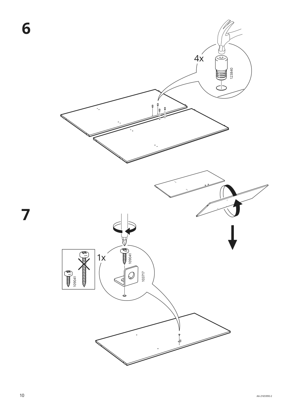 Assembly instructions for IKEA Kleppstad wardrobe with 3 doors white | Page 10 - IKEA KLEPPSTAD wardrobe with 3 doors 004.417.58