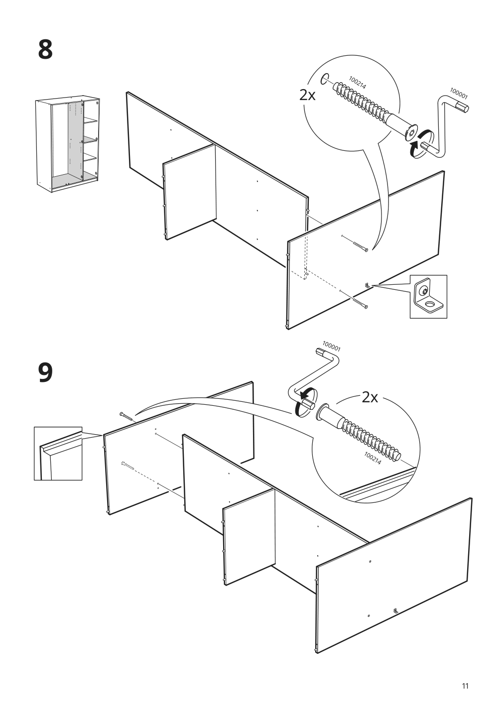 Assembly instructions for IKEA Kleppstad wardrobe with 3 doors white | Page 11 - IKEA KLEPPSTAD wardrobe with 3 doors 004.417.58