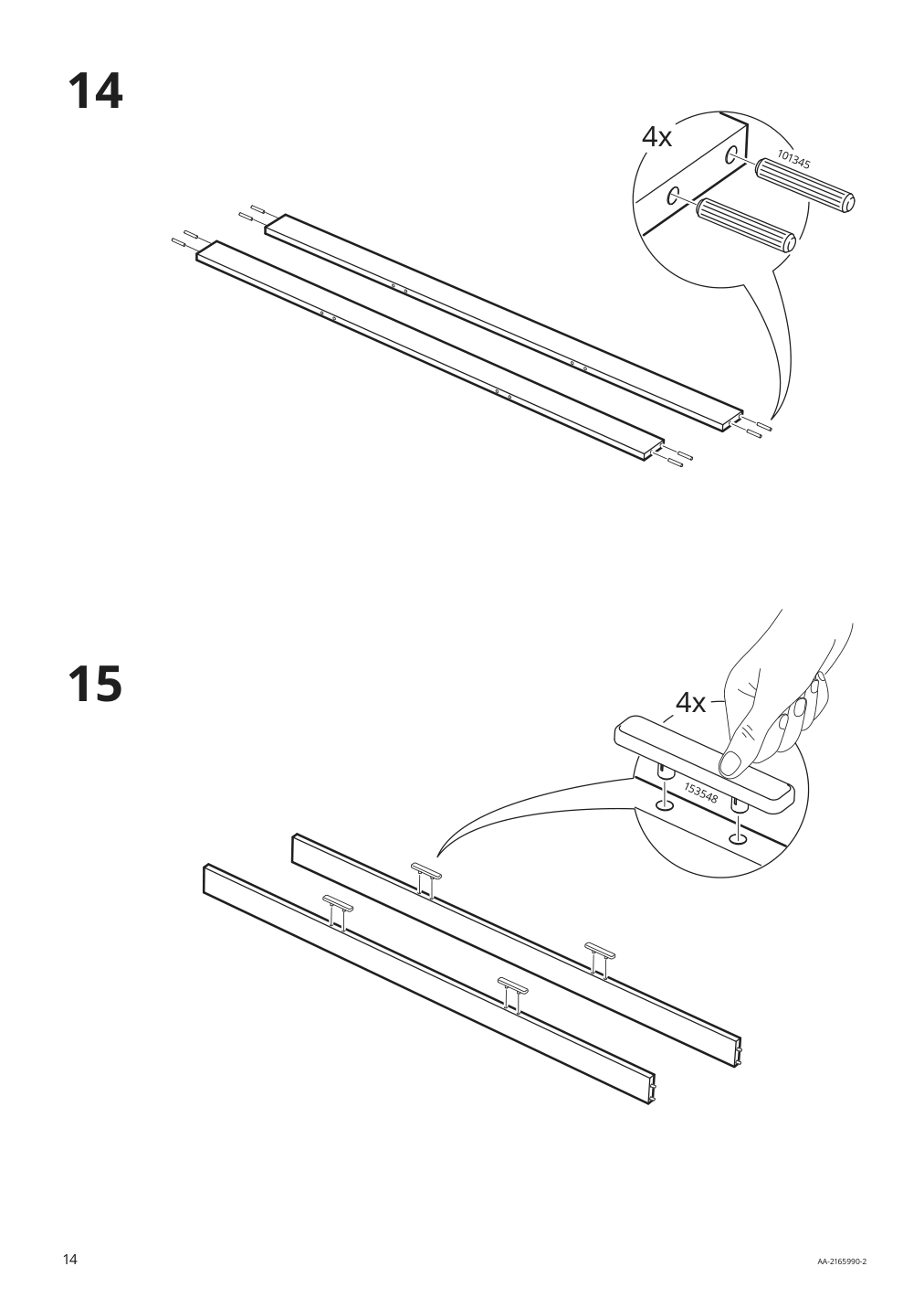 Assembly instructions for IKEA Kleppstad wardrobe with 3 doors white | Page 14 - IKEA KLEPPSTAD wardrobe with 3 doors 004.417.58