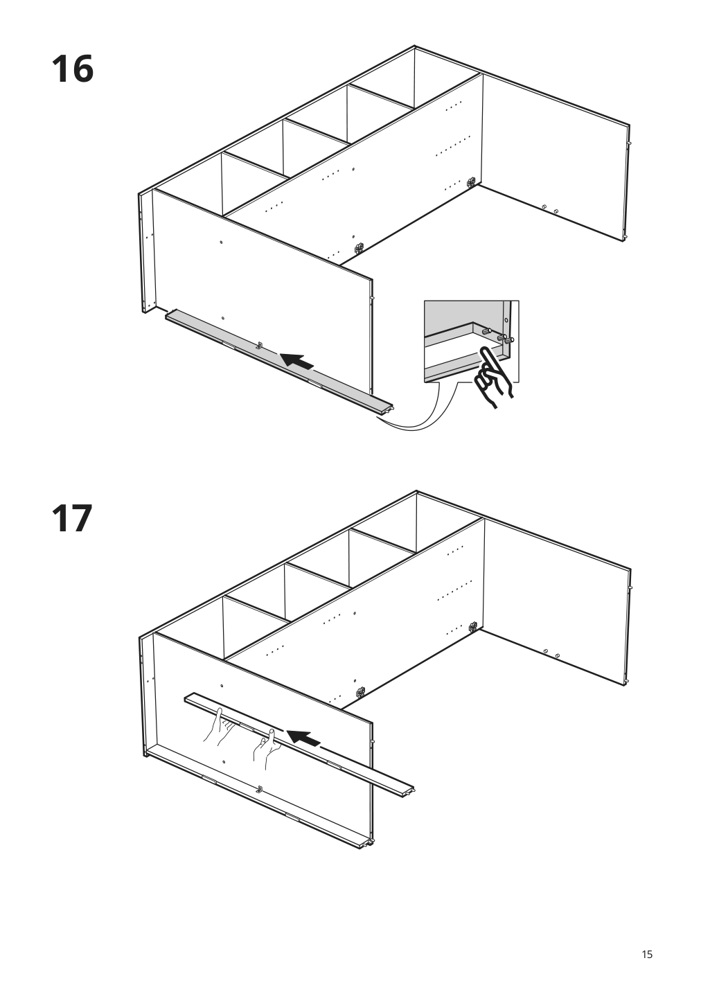 Assembly instructions for IKEA Kleppstad wardrobe with 3 doors white | Page 15 - IKEA KLEPPSTAD wardrobe with 3 doors 004.417.58