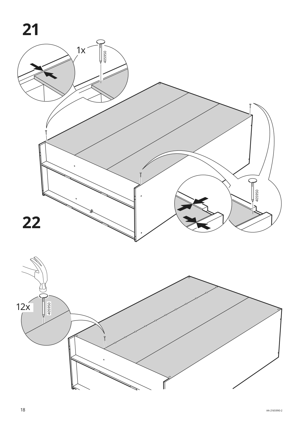 Assembly instructions for IKEA Kleppstad wardrobe with 3 doors white | Page 18 - IKEA KLEPPSTAD wardrobe with 3 doors 004.417.58