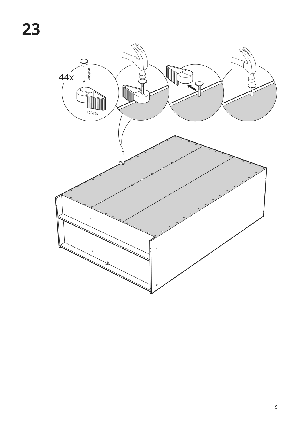 Assembly instructions for IKEA Kleppstad wardrobe with 3 doors white | Page 19 - IKEA KLEPPSTAD wardrobe with 3 doors 004.417.58