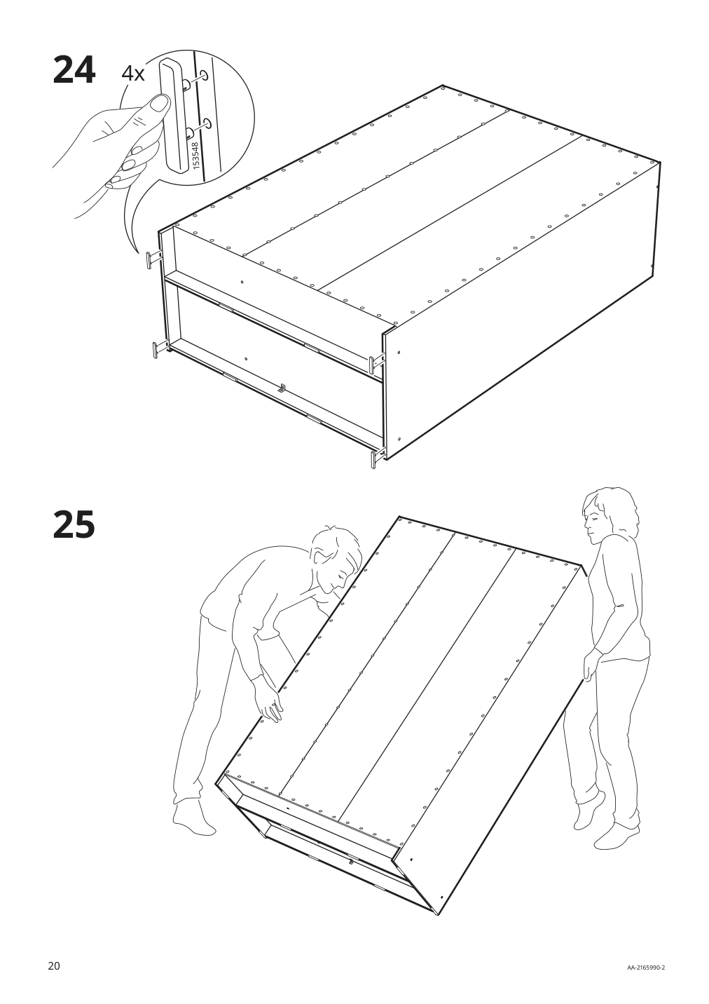 Assembly instructions for IKEA Kleppstad wardrobe with 3 doors white | Page 20 - IKEA KLEPPSTAD wardrobe with 3 doors 004.417.58